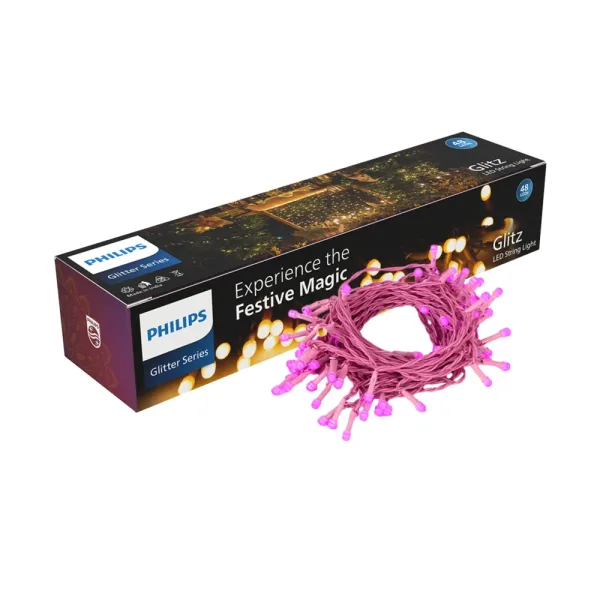 Philips Glitz 48LED String Light (Pink) - 10 Meter