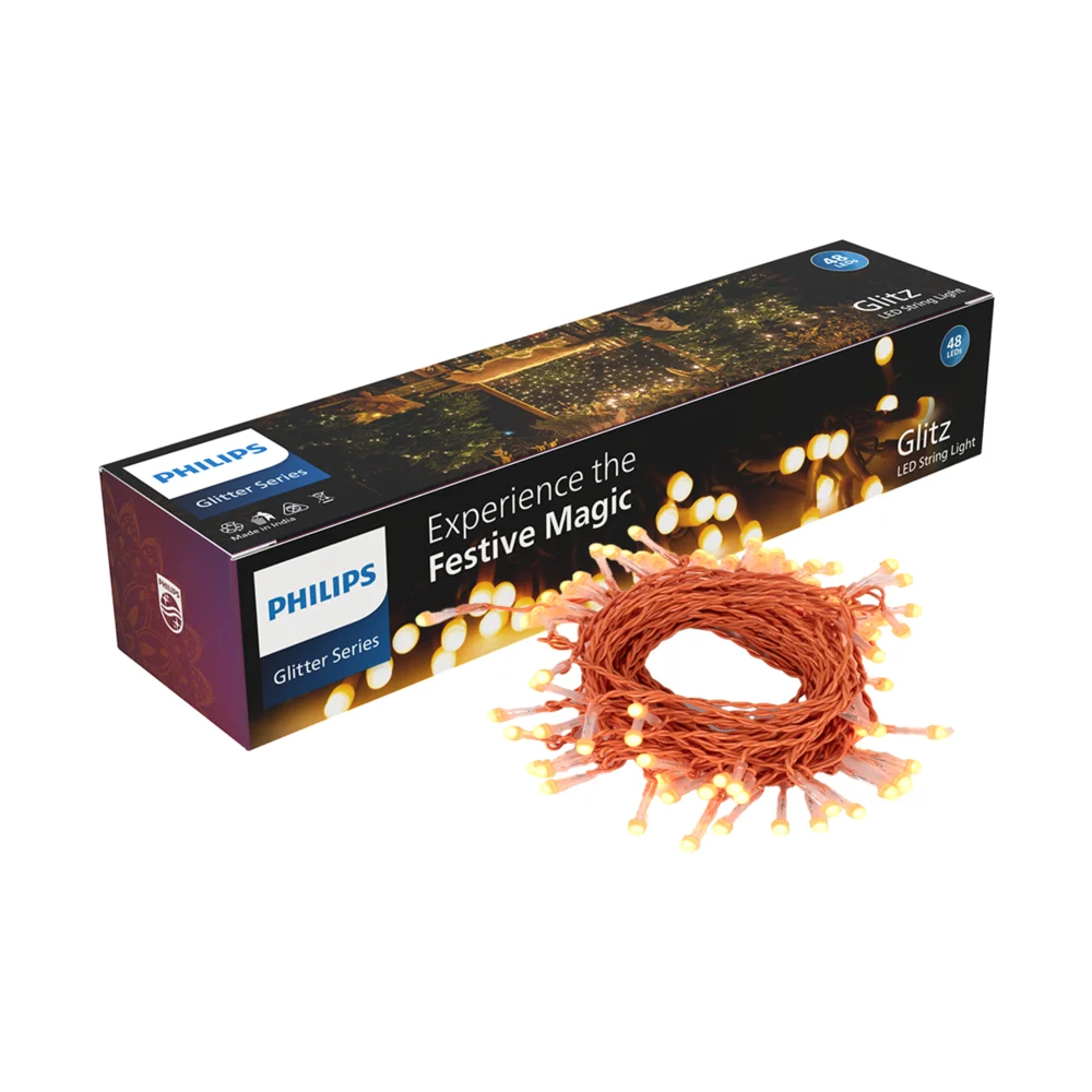 Philips Glitz 48LED String Light (Amber) - 10 Meter