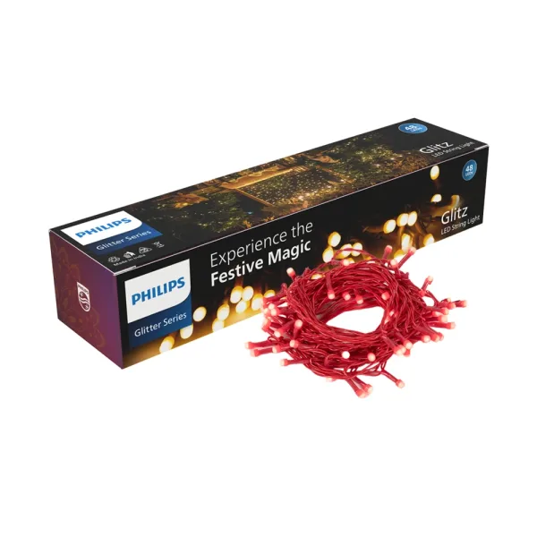 Philips Glitz 48LED String Light (Red) - 10 Meter