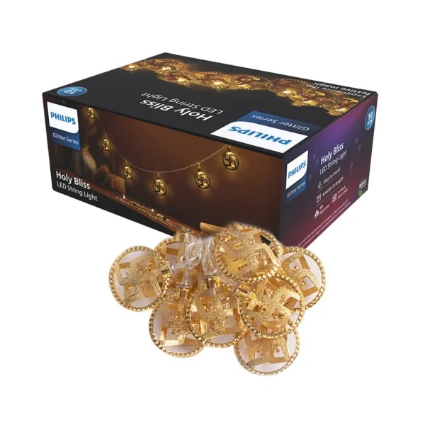 Philips Hollybliss Swastik 10LED String Light (Warm White) - 4 Meter