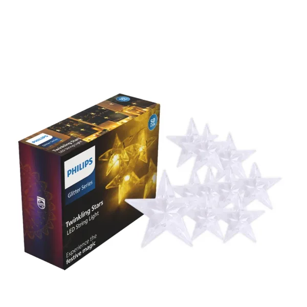 Philips Twinklingstars 50LED Curtain String Light (Warm White) - 4 Meter