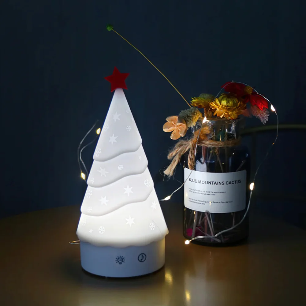 Desidiya Snow Tree Silicone Led Night Lamp (Multicolor)