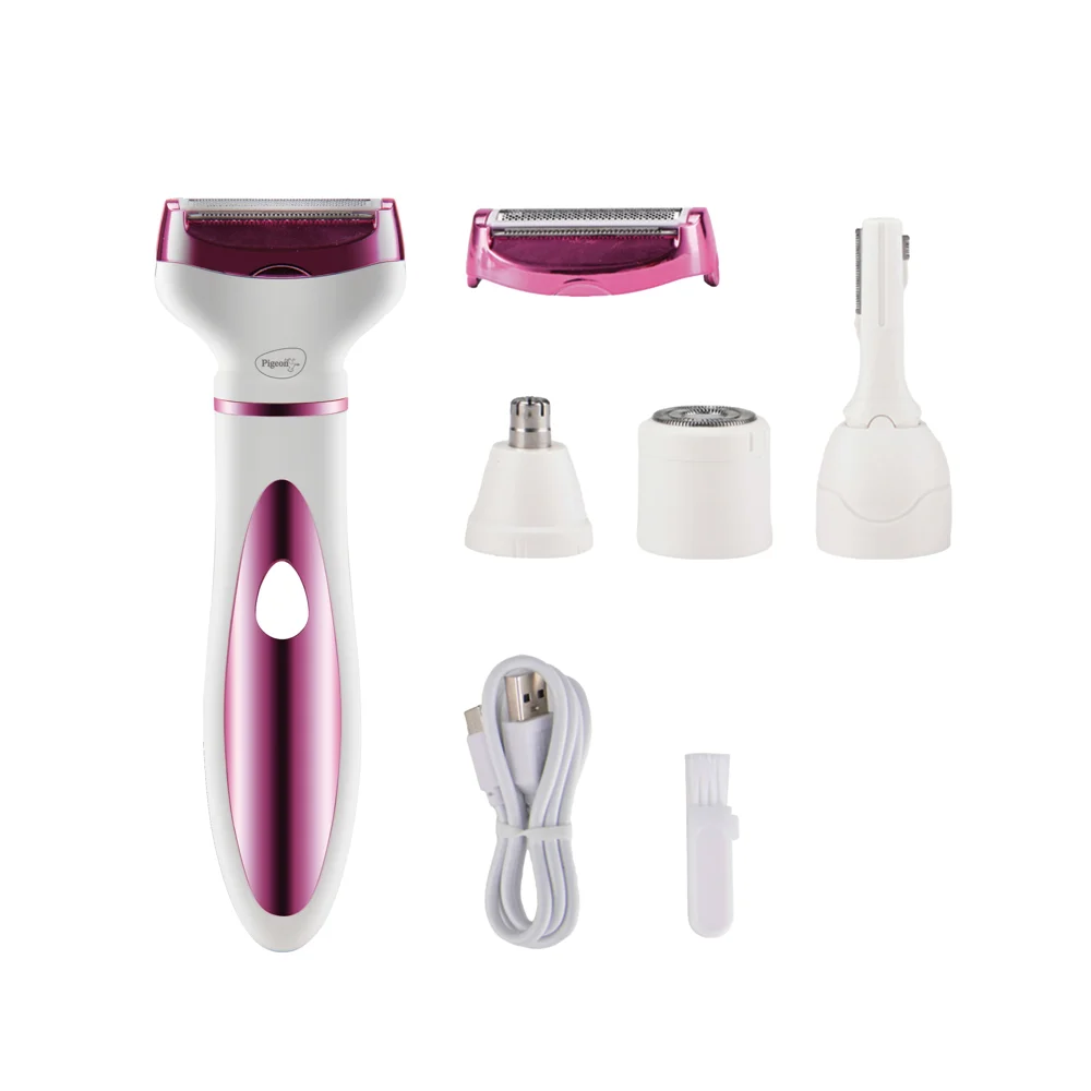 Pigeon Charm 4 In 1 Women Trimmer (White & Pink)