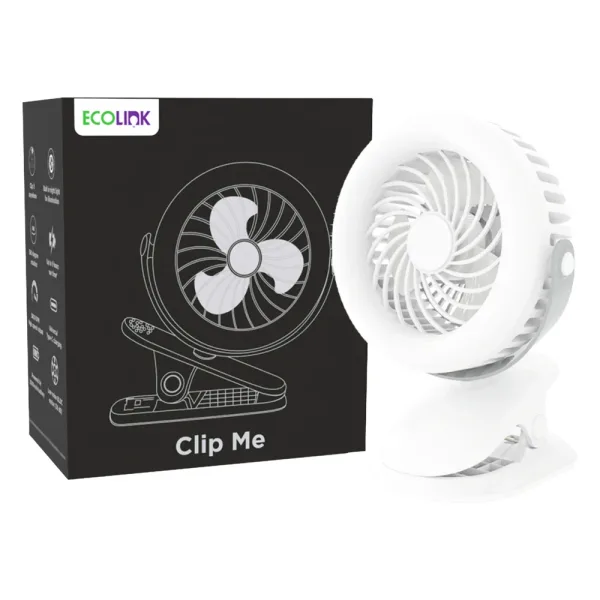 Ecolink By Philips Clip Me Mini Fan (White)