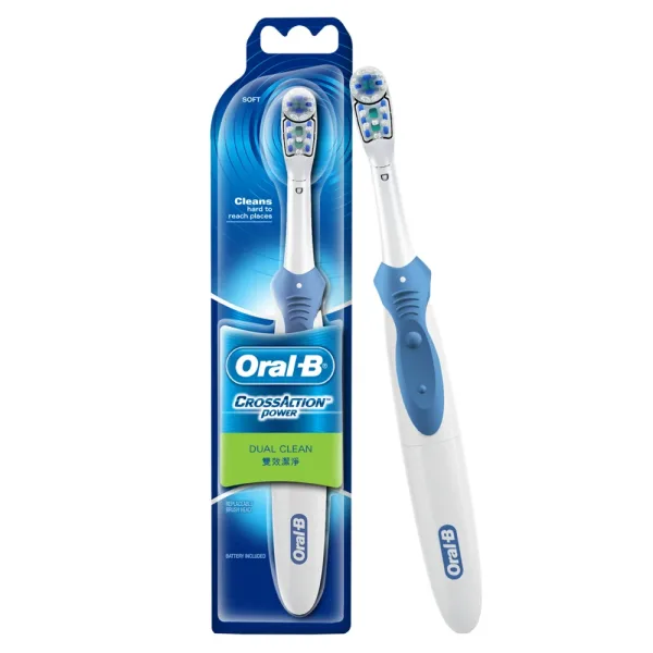 Oral B Cross Action Power Battery Electric Toothbrush (Blue & White)