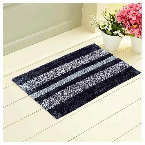Elegant Weavers Stripe Bathmat (Grey) - 40x60 cm