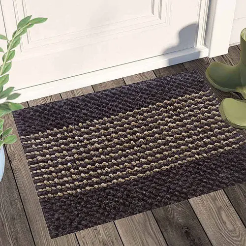 Elegant Weavers Loops Mat (Brown) - 38x58 cm