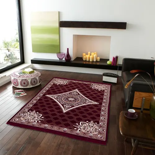 MHF Tulip Flooring Carpet Mat - Maroon