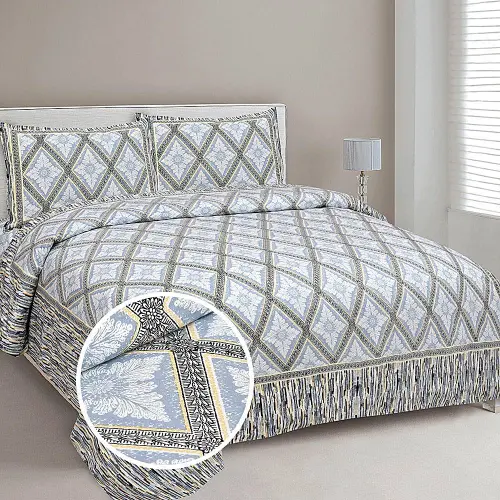 Mafatlal Upvan Double Bedsheet (414B) 144 TC - Floral