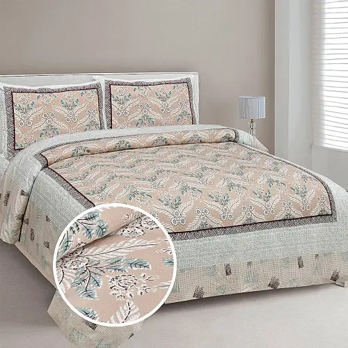 Mafatlal Upvan Double Bedsheet (415A) 144 TC - Floral