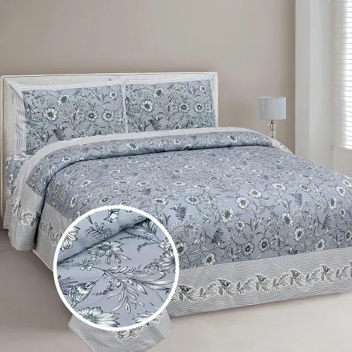 Mafatlal Upvan Double Bedsheet (418A) 144 TC - Floral