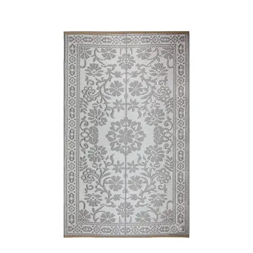 Sapana Plastic Folding Mat (Chatai) Pearl White - 4X6 Feet