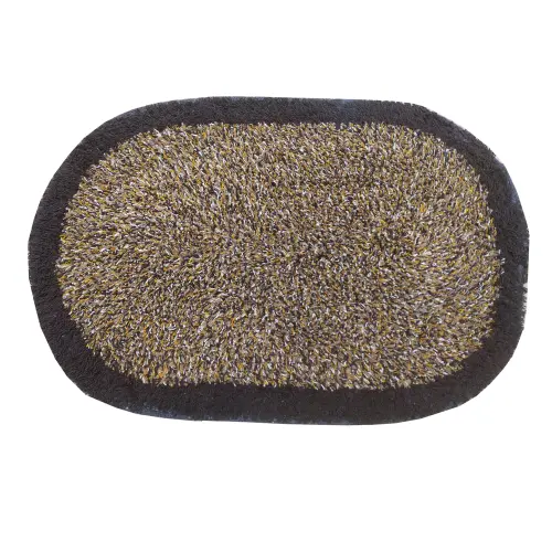 Elegant Weavers Cotton Oval Bathmat (Brown) - 38x58 cm