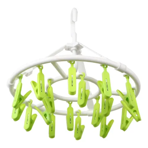 Happy Family Round Easy Dry (18 Hanger) - White & Green