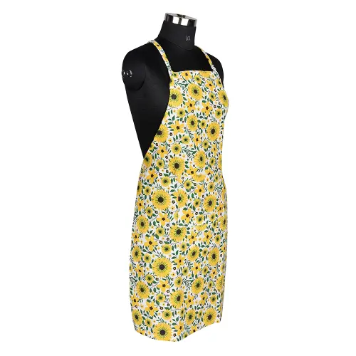 Sevenstar Cotton Kitchen Apron - Yellow
