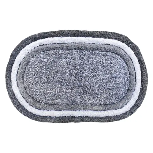 Elegant Weavers Oak Oval Door Mat Grey - 40x60 cm