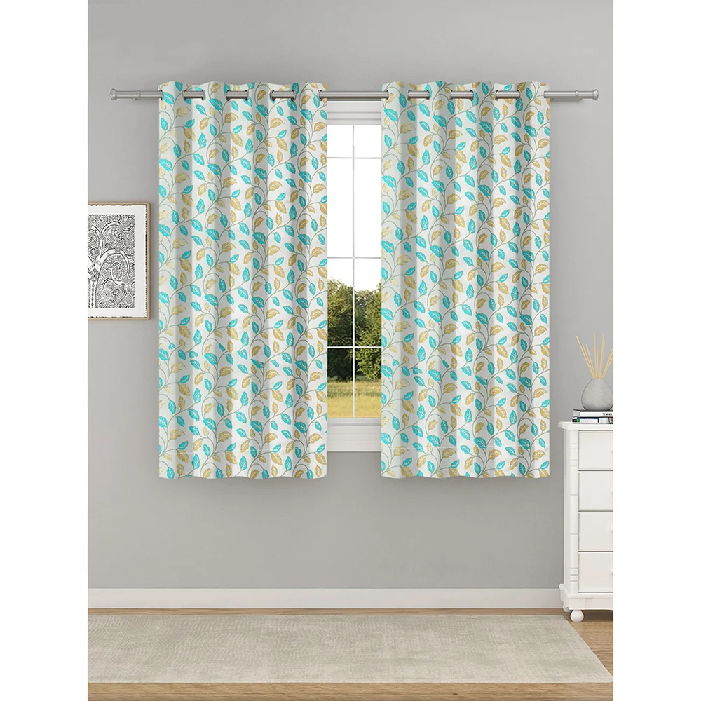 Shanplus Capricon Windows Curtain (Aqua) 112 x 150 cm
