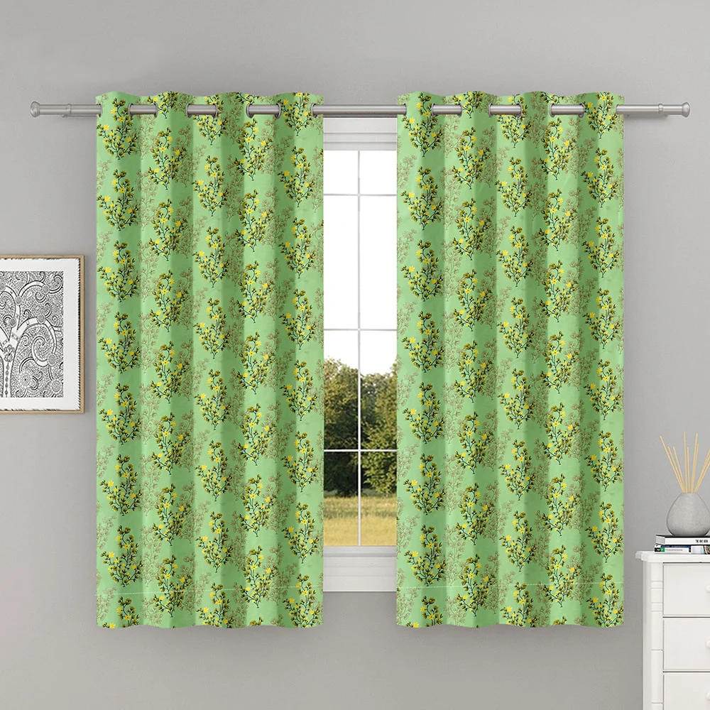 Shanplus Bliss Windows Curtain (Green) 112 x 150 cm