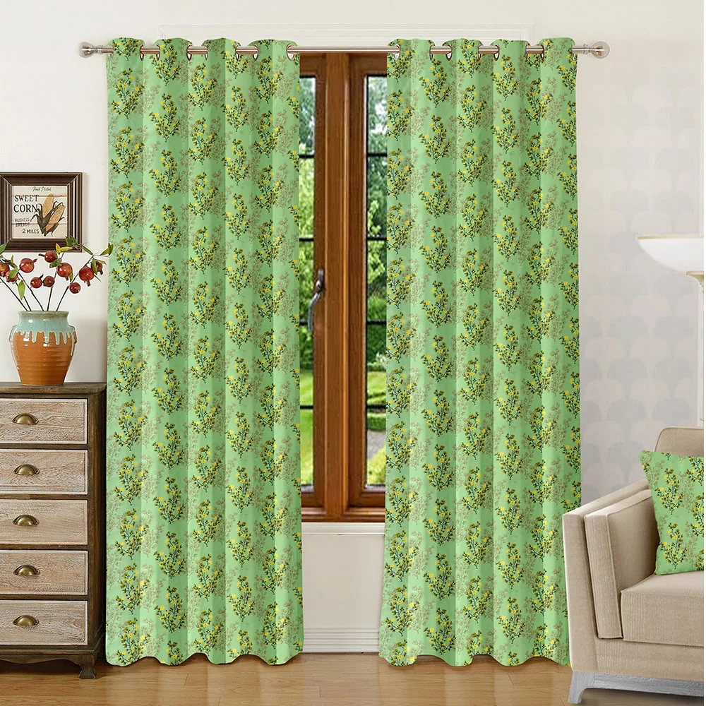 Shanplus Bliss Door Curtain (Green) 112 x 210 cm
