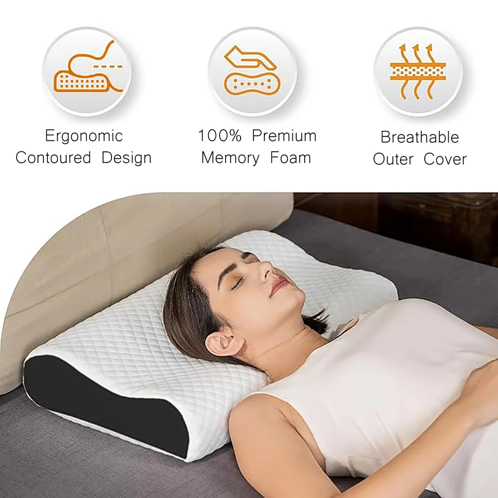 Wellever Memory Foam Contour Shape Pillow - 50x30 cm