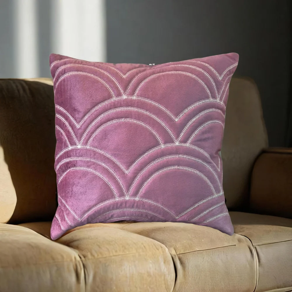 VAA Rainbow Cushion Cover - Dusty Rose (40x40 cm)