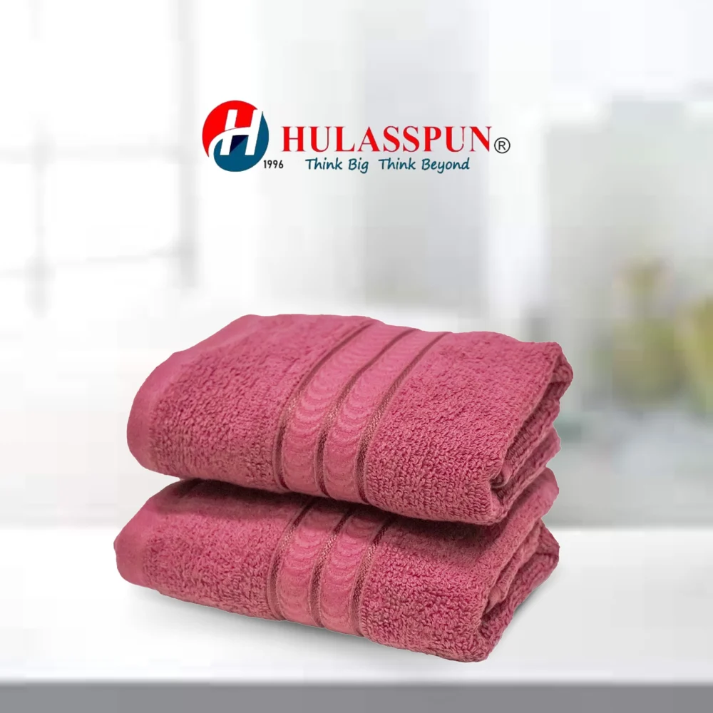 Hulasspun Aster Hand Towel GSM 420 - 40x60 cm (Maroon) Set of 2