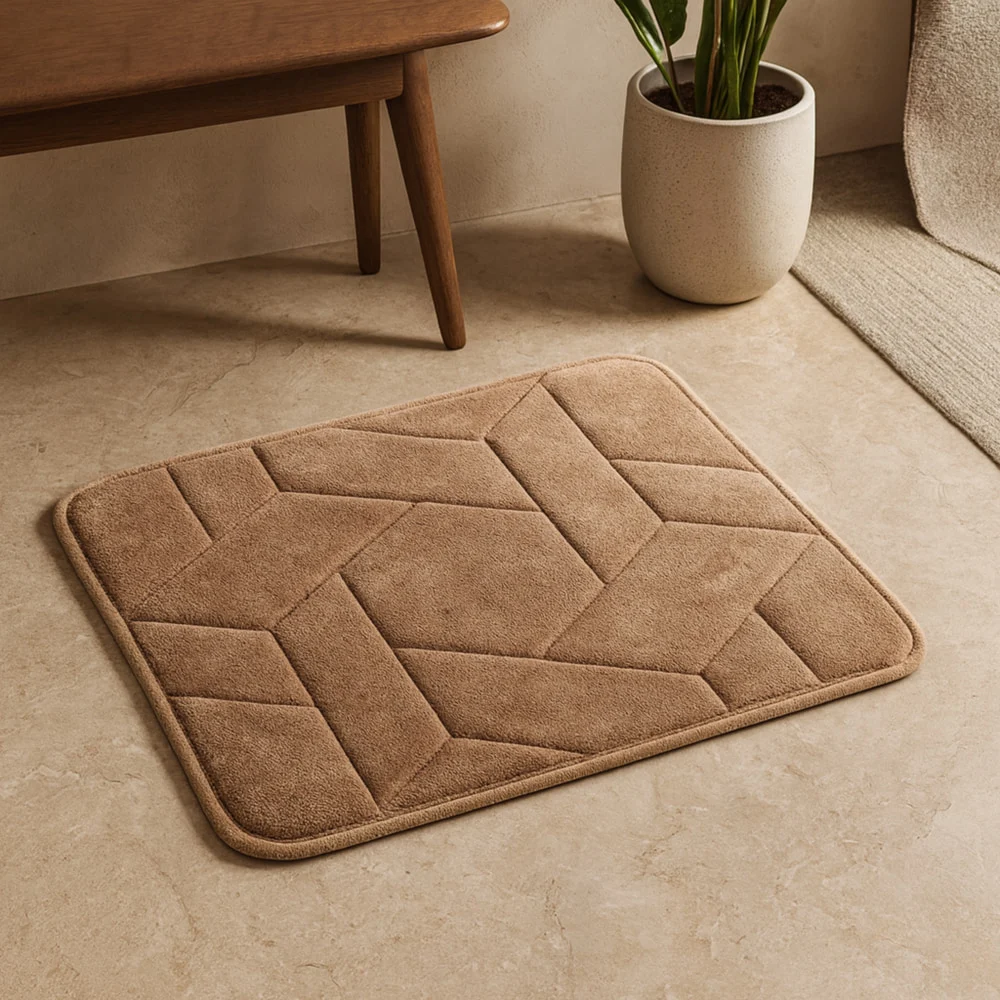 Elegant Weavers Foam Door Mat (Golden) - 38x58 cm