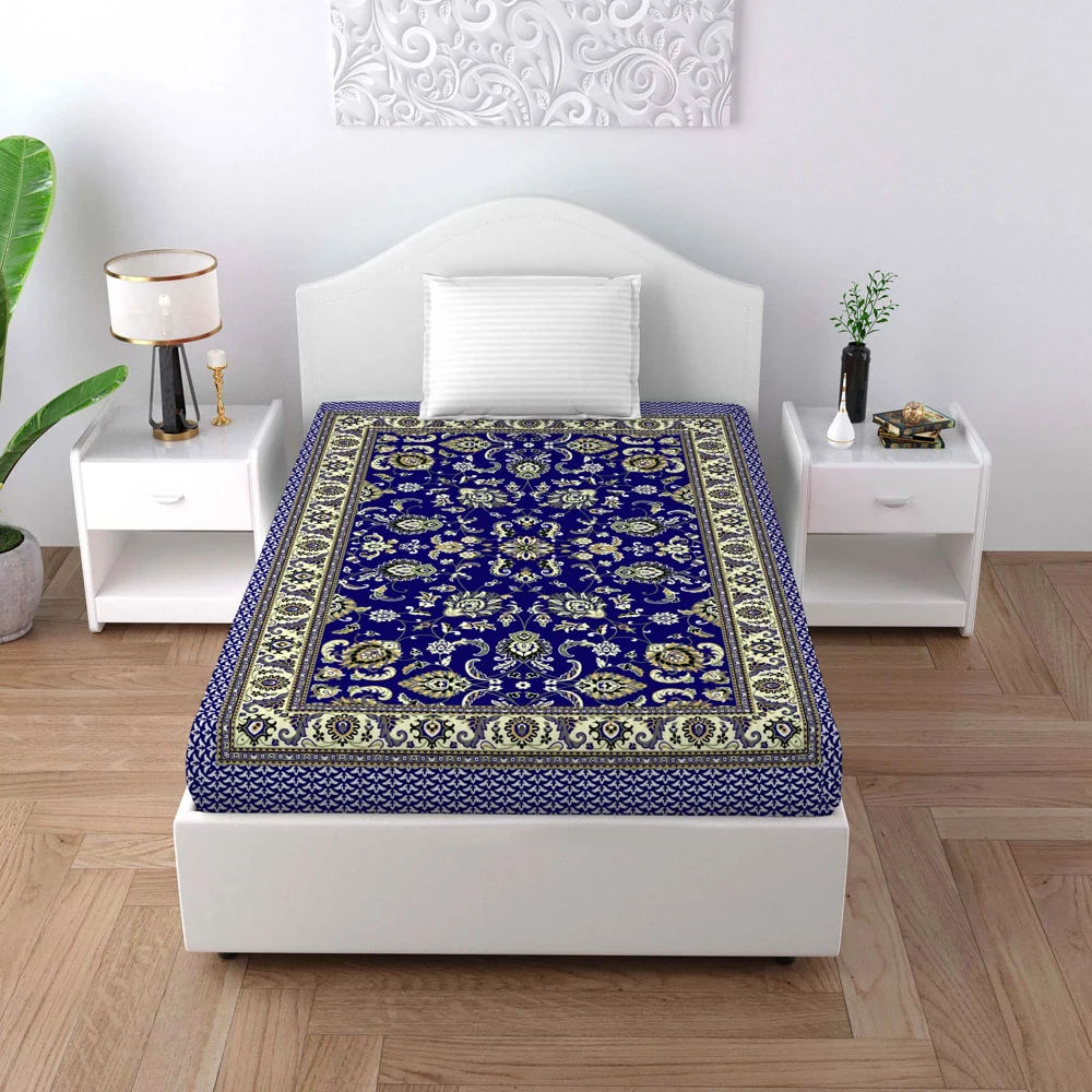 Elegant Weavers Satrang Pattern Single Bedsheet - 120 GSM