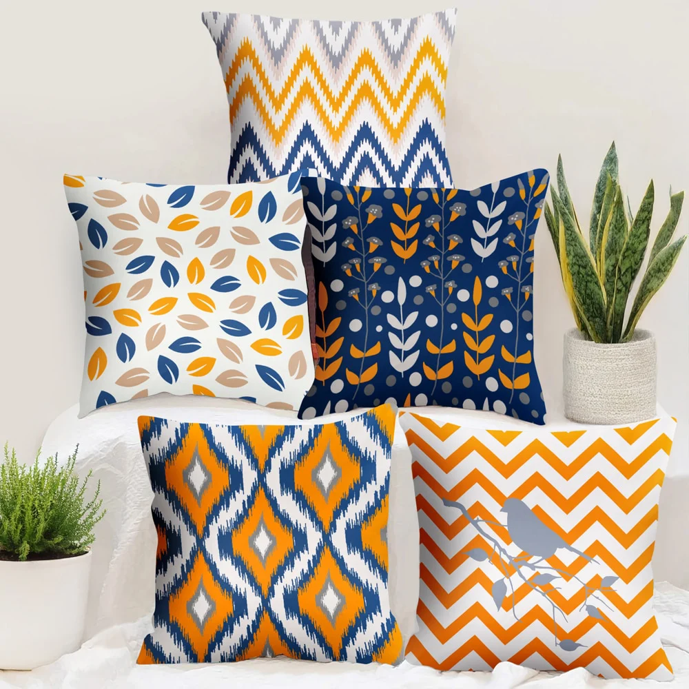 Story At Home Geometric Cushion Cover (D1) 40x40 cm - Set of 5