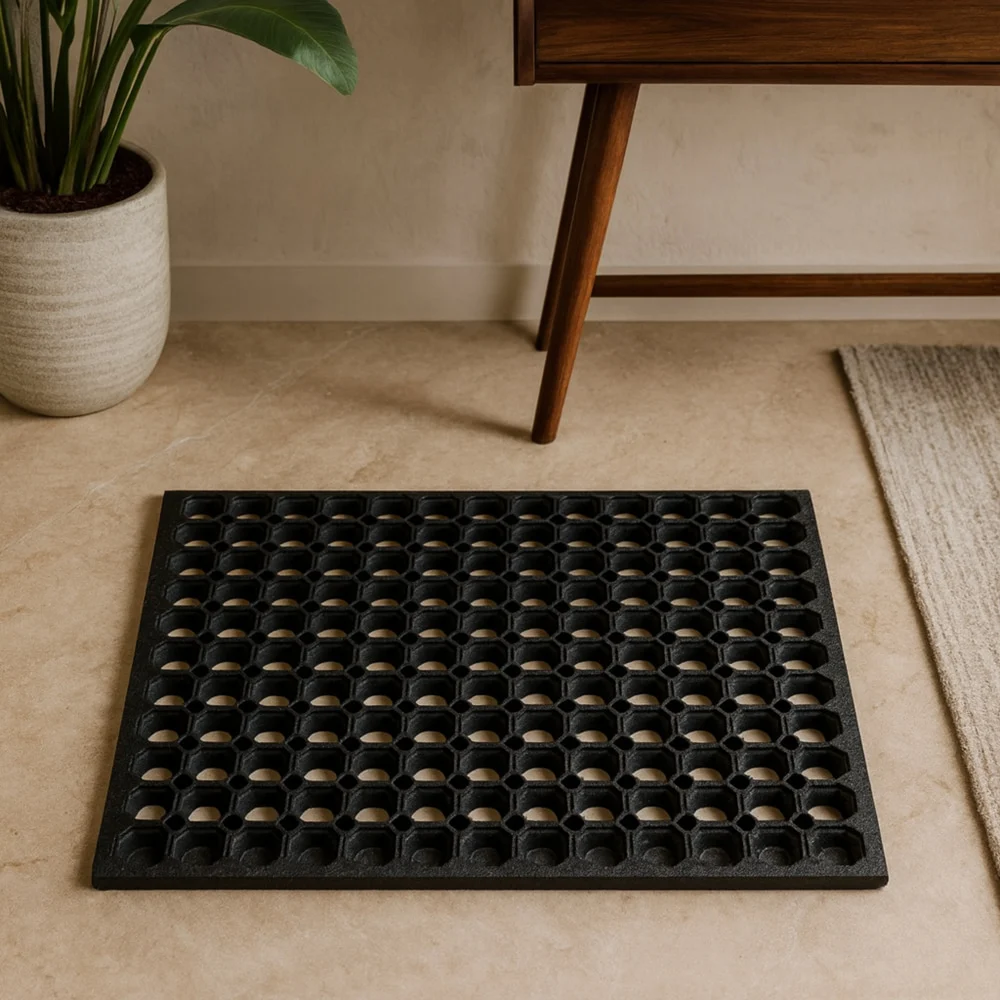 Elegant Weavers Drew Weavers Outdoor Doormat (Black) - 30 x 50 cm