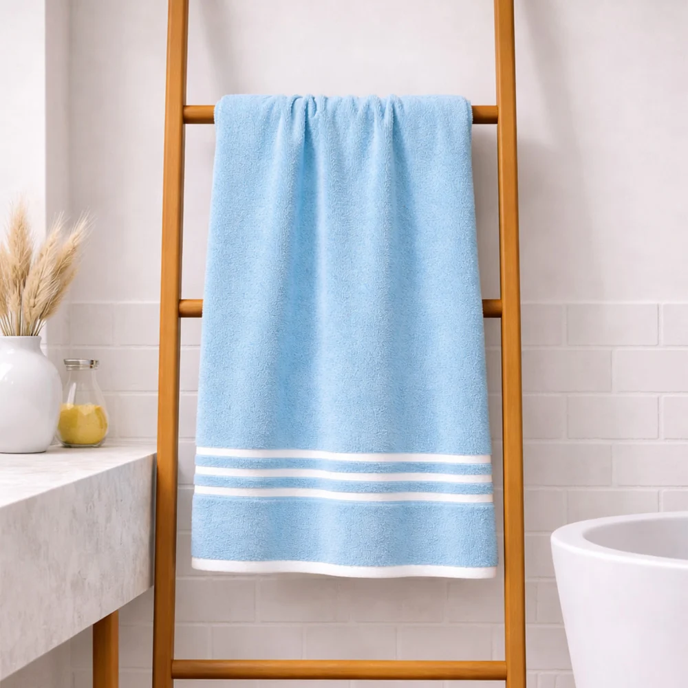 Layers Tuscany 100% Cotton Bath Towel 380 GSM (Crystal Seas) - 70 x 150 cm