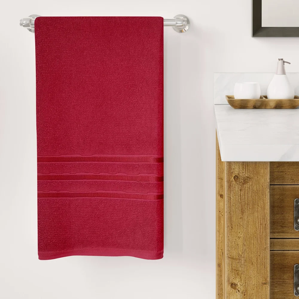 Trident Home Elegance Cl Bath Towel 400 Gsm (Tango Tomato) 70 x 140 cm