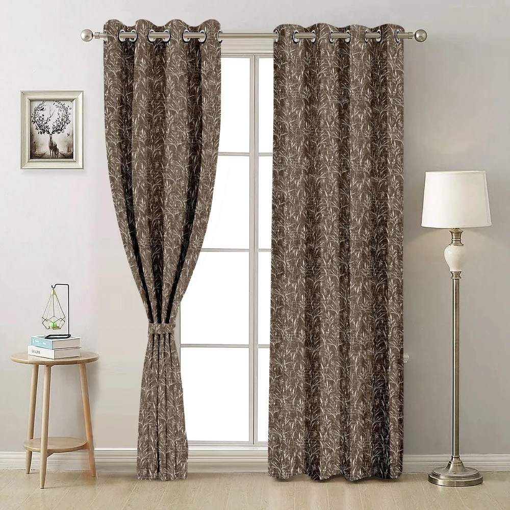 JBF Homes Iris 9 Feet Door Curtain (Coffee) - 300 x 112 cm
