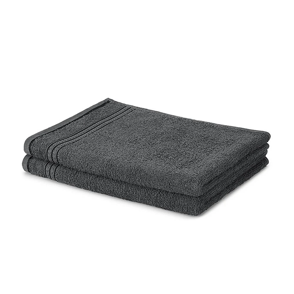 Welspun Glisten Everyday Hand Towel (40 x 60 cm) Dark Shadow - Pack Of 2