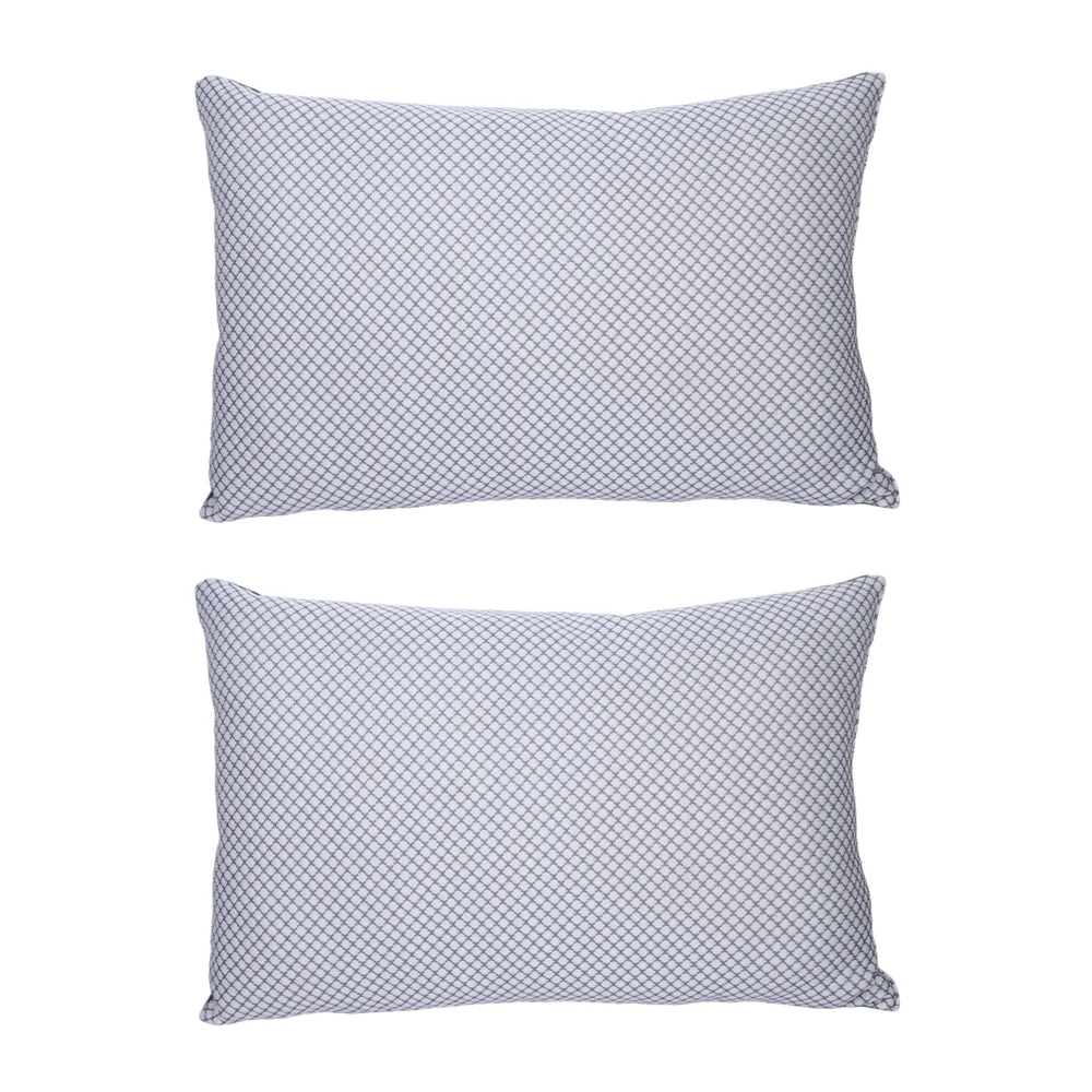 Cosycould Fibrom Pillow (White & Grey) 40 x 60 cm - Set Of 2