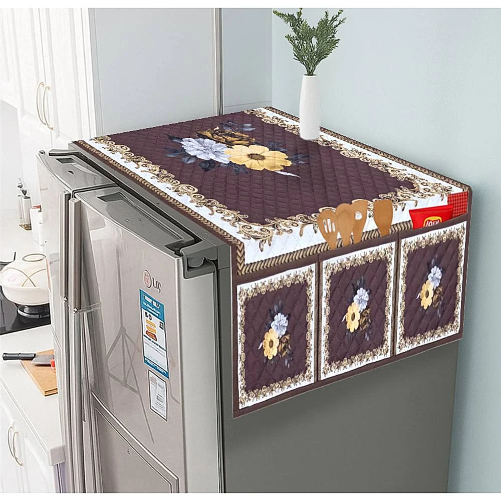 MHF Lotus Fridge Top Cover 01 (Brown) - 55 x 106 cm
