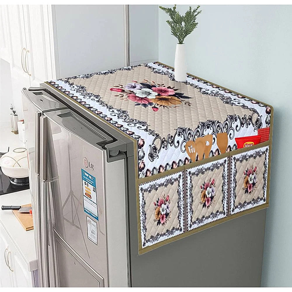 MHF Lotus Fridge Top Cover 03 (Gold Cream) - 55 x 106 cm