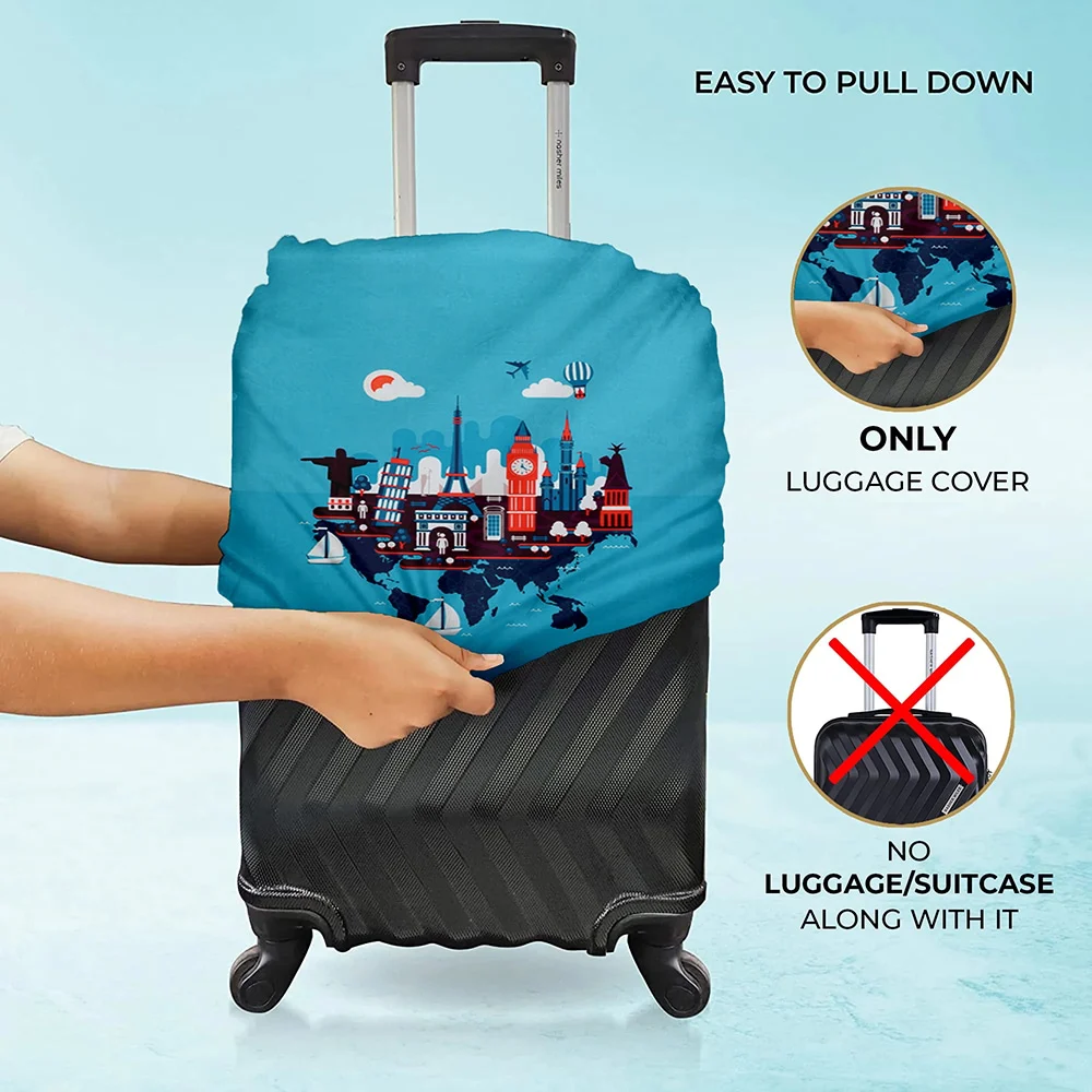 Cortina Polyester Cover For Luggage Trolley Bag Blue 5 - Small