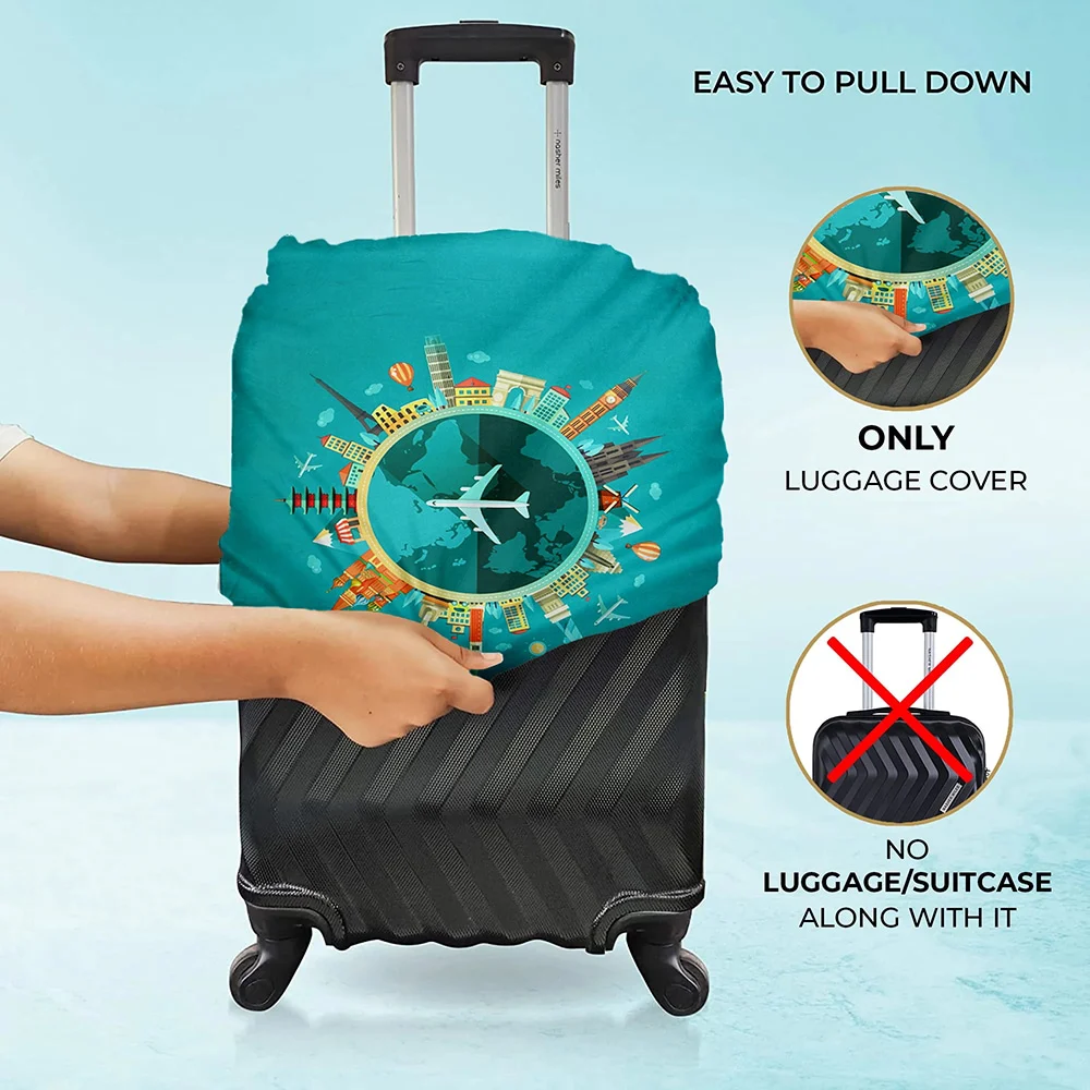 Cortina Polyester Cover For Luggage Trolley Bag Blue 6 - Small