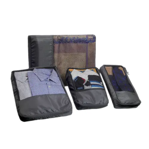 Ecosac Polyester Garment Pouch Organiser (Grey) - Set of 4