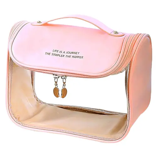 Cortina Hooking Cosmetic Organiser Bag - Peach