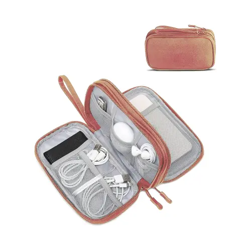 Cortina Mobile Accessories Organiser Pouch - Peach