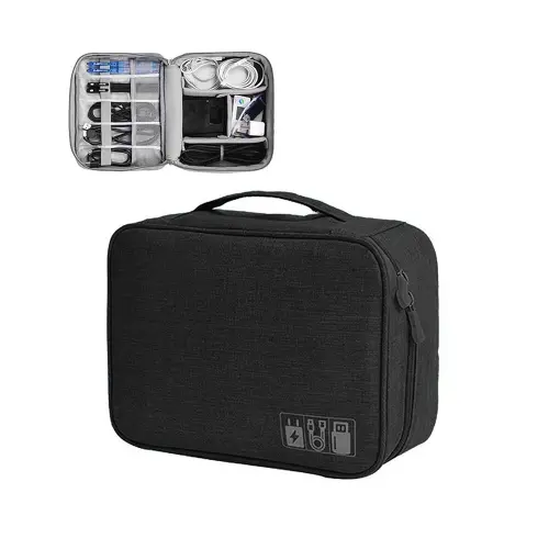 Cortina Mobile Accessories Organiser Bag - Black
