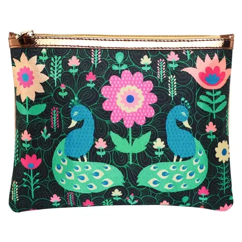 Sabhyata Peacock Design SP1-09 Multipurpose Pouch (Green)