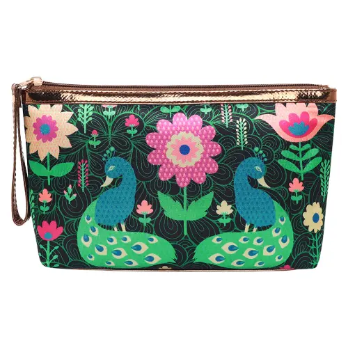 Sabhyata Peacock Design SP2-09 Multipurpose Pouch (Green)