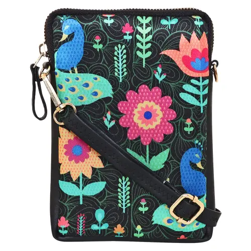 Sabhyata Peacock Design SM02-09 Sling Bag (Green)