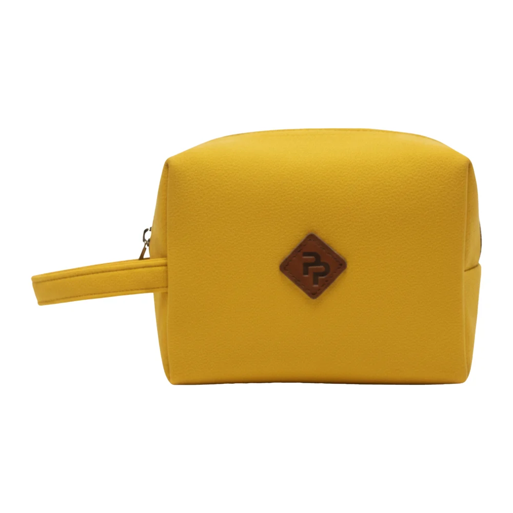 Pick Pocket Suede Makeup Organiser - Yellow