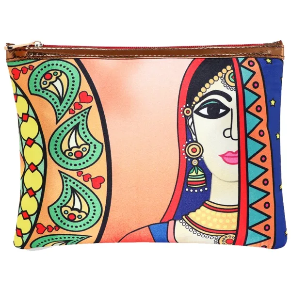 Sabhyata Dulhan Design Multipurpose Pouch (SP1-10) - Orange