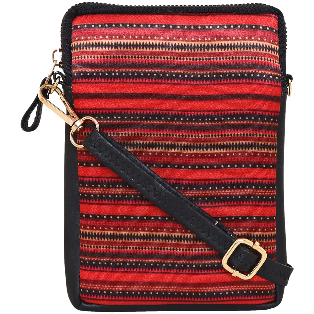 Sabhyata African Tribal Design Sling Bag (SM02-05) - Red