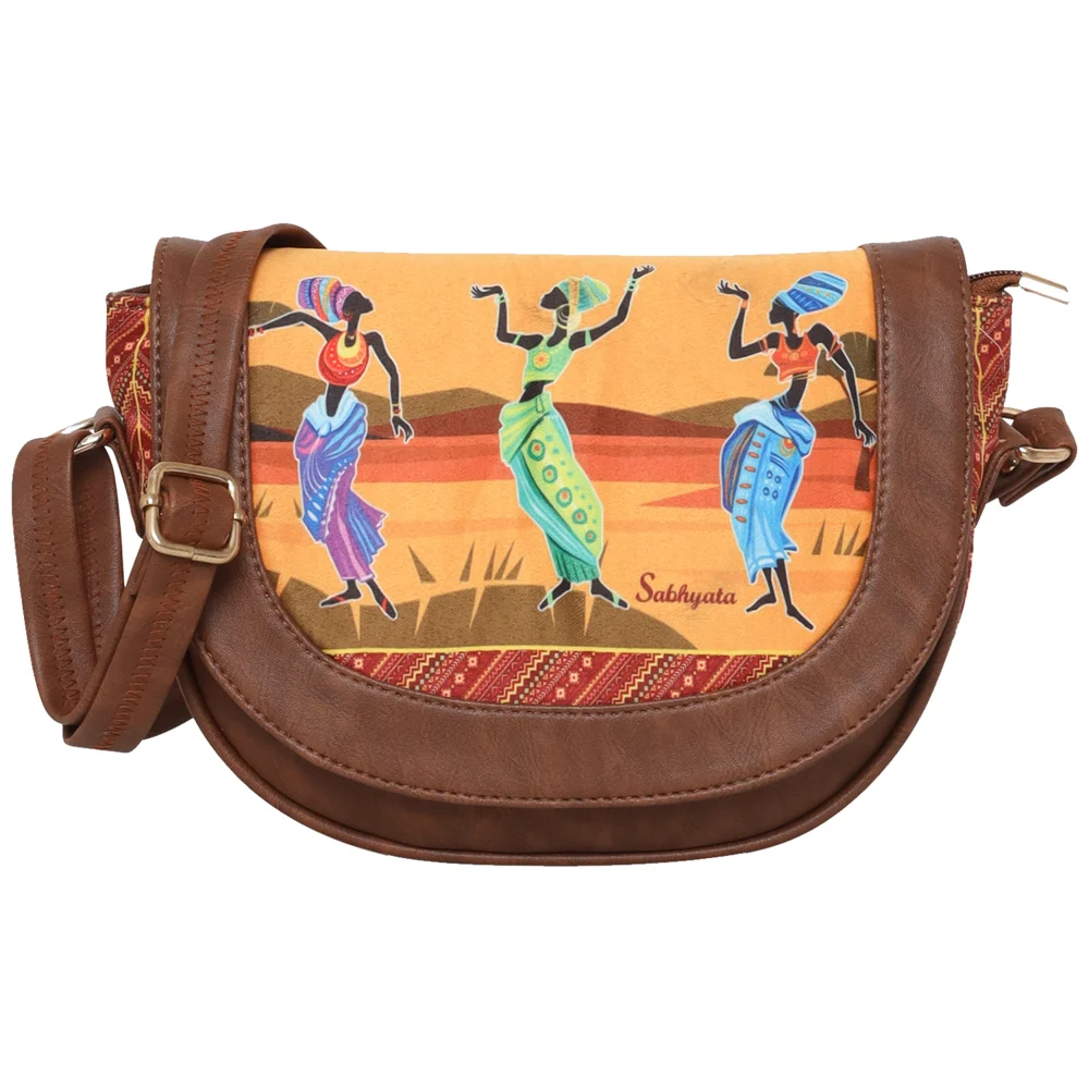 Sabhyata Masai Lady Design Sling Bag (SS01-06) - Yellow